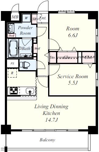 ネオコート上土室（カミハムロ） 205号室 間取り