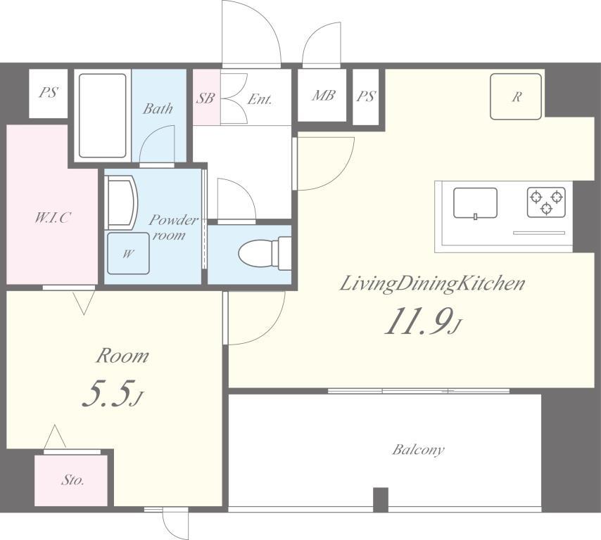 レジデンス ホクサイ 間取り図