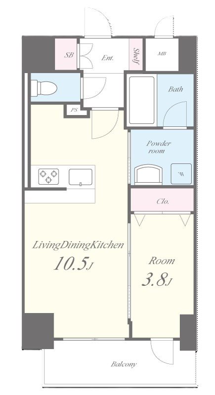 メゾンレクト 1002号室 間取り