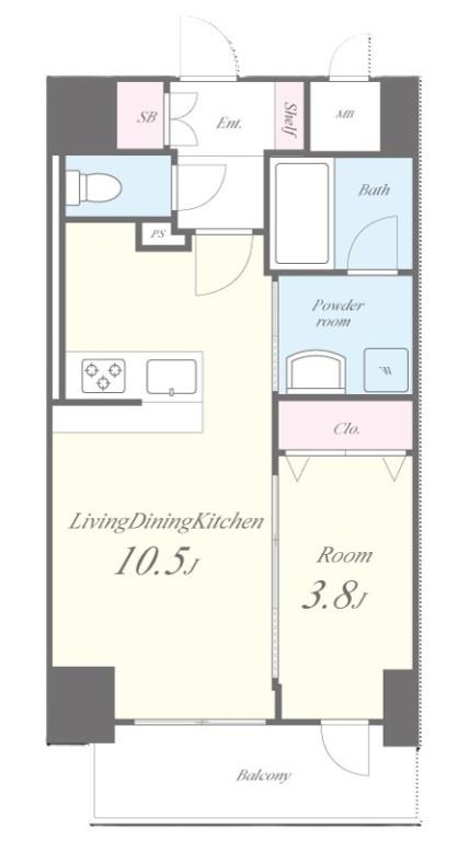 メゾンレクト 1302号室 間取り