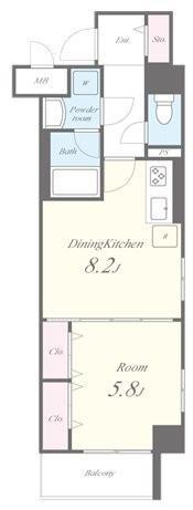 市ヶ谷二十騎町レジデンス 間取り図