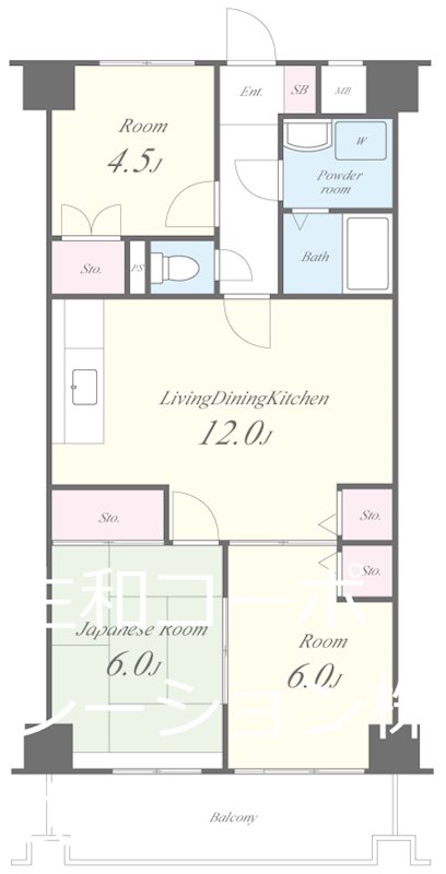 サンブライト新横浜 間取り図