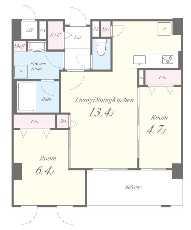 ラ・プリュス 間取り図