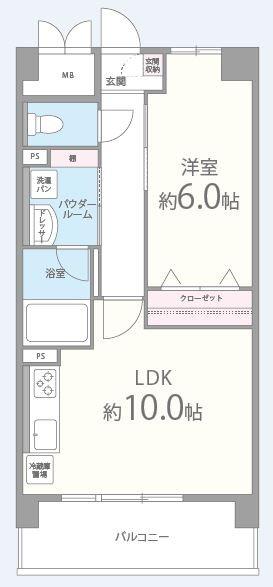 プレステイジEXE(プレステイジエグゼ) 105号室 間取り