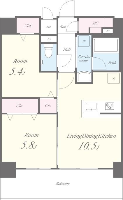 グランレーヴ東尾久 間取り図