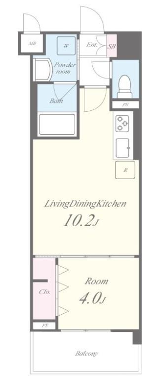 LaCASA江坂 0203号室 間取り