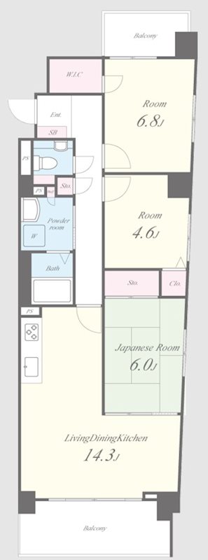 ウエストコート新大阪 505号室 間取り