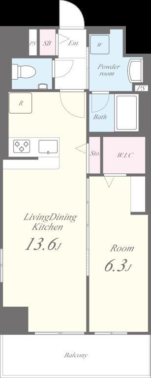 PRIME RESIDENCE NAMIKI 間取り図