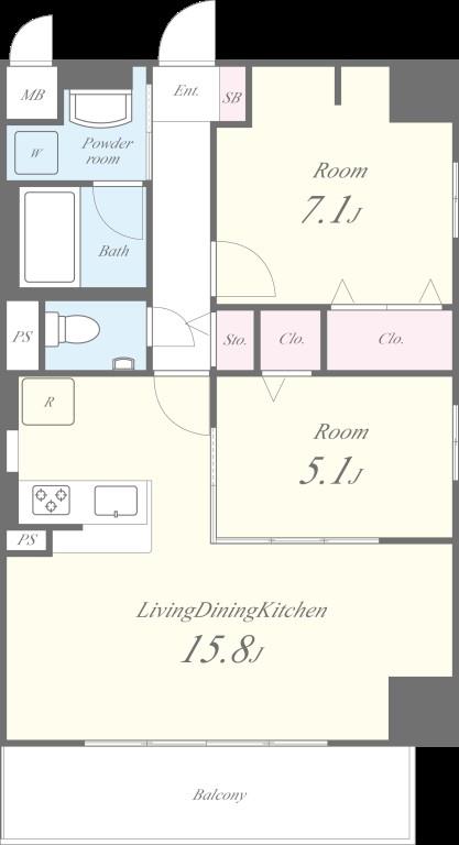 PRIME RESIDENCE NAMIKI 間取り図