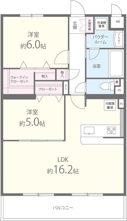 グランシャトー新在家 間取り図