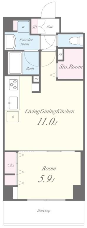lunaire六町 間取り図