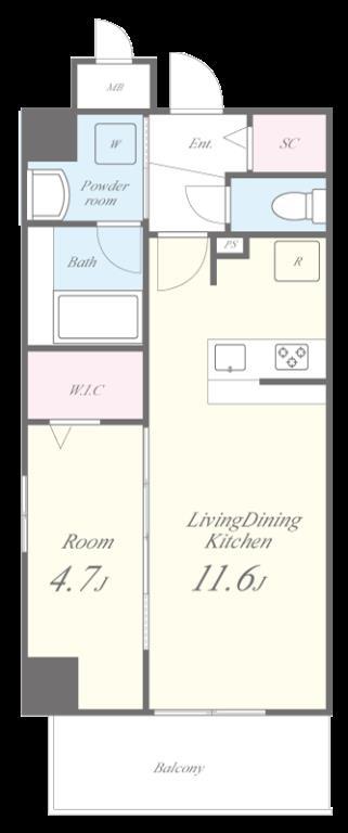 VIVACE三国ヶ丘（ビバーチェ三国ヶ丘） 間取り図