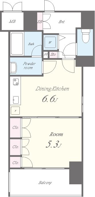 セイワパレス 京橋コルティーレ 0404号室 間取り