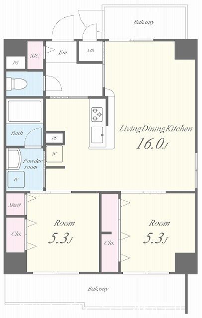Lespedezaしょうなん 間取り図