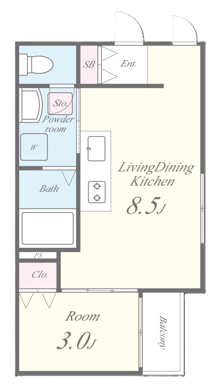 Luana御所西 201号室 間取り