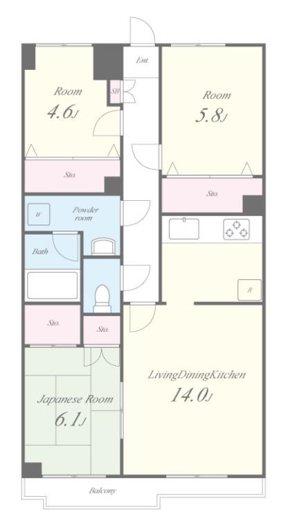 クレールコート光が丘 間取り図