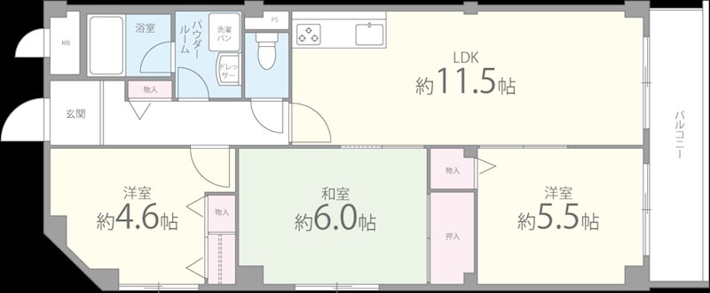 リヴィエールなかよし橋 間取り図