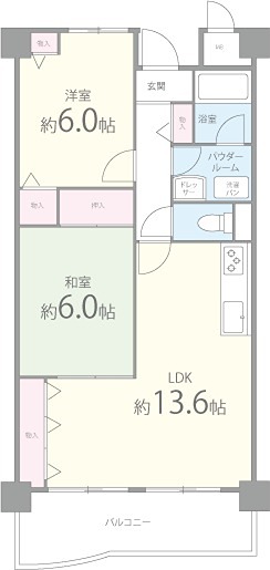 パークシャトー平野白鷺 間取り図