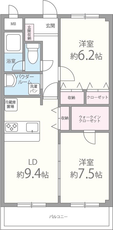 ベルナードサーモス 間取り図