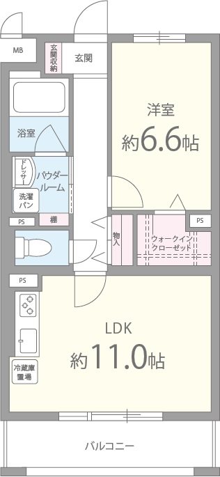 メルヴェーユ藤井寺 間取り図