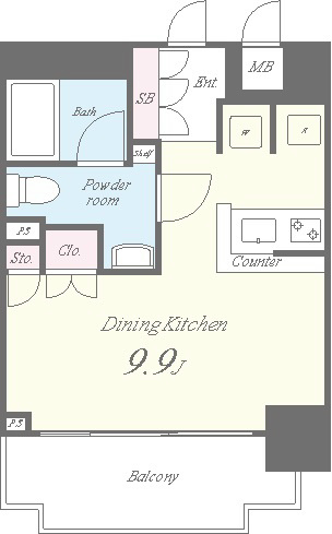 セイワパレス 京橋コルティーレ 0405号室 間取り
