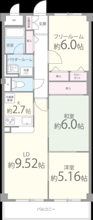 アジュール西端 間取り図