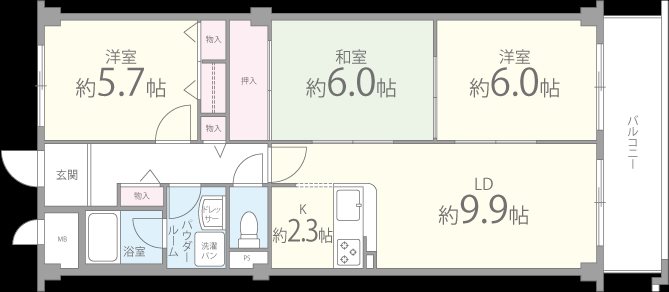 メゾンファミィユ 間取り図