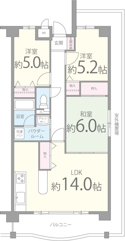 コンフォール東花園 間取り図