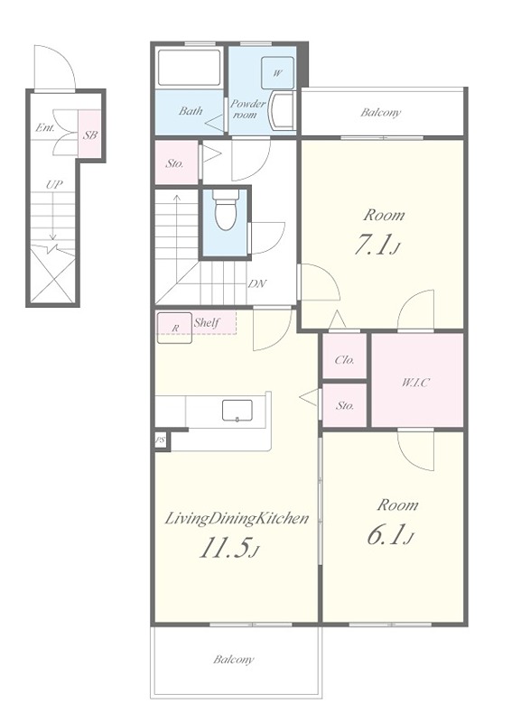 チェリーカーサ1番館 間取り図