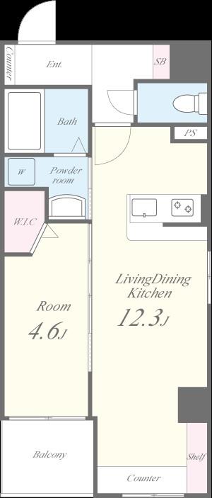 ル パルテール大濠 間取り図
