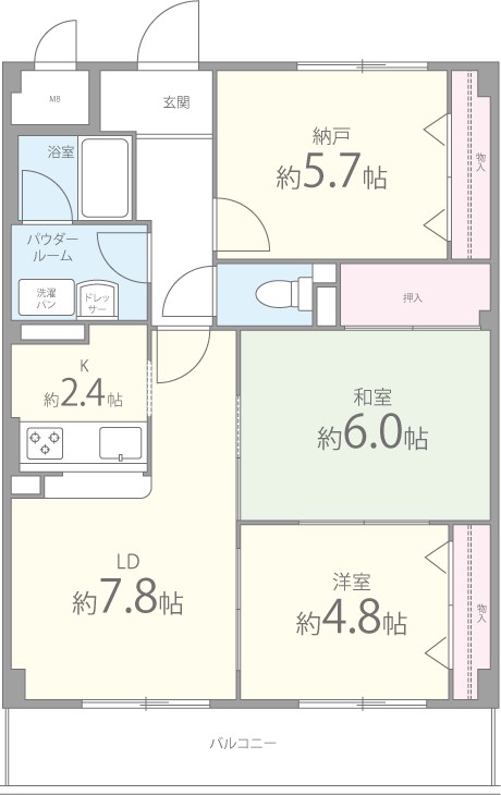 ドミール若江 間取り図