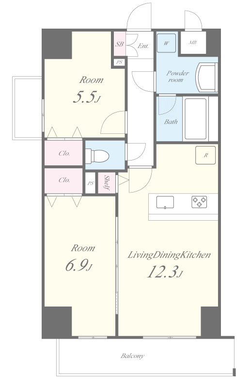 ソレアード富士見 間取り図