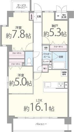 メゾン ド フルール(豊中) 間取り図