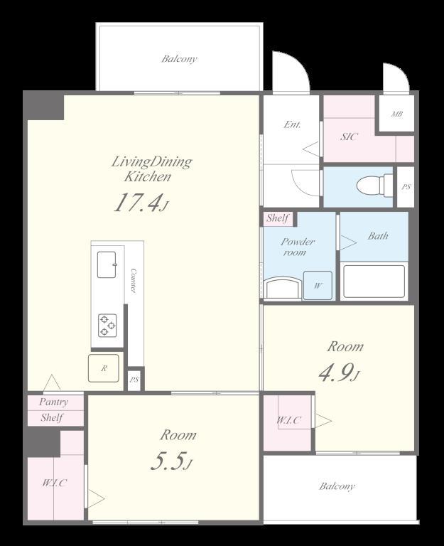 THE STAGE西新 間取り図