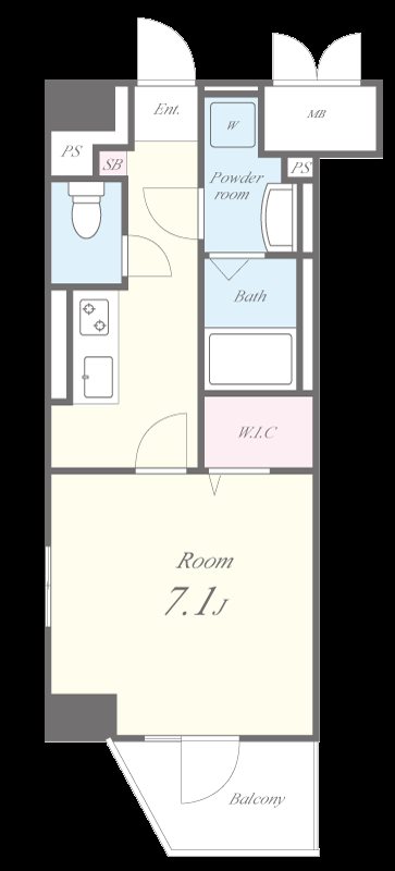 ドゥ バーグ渡辺通 間取り図