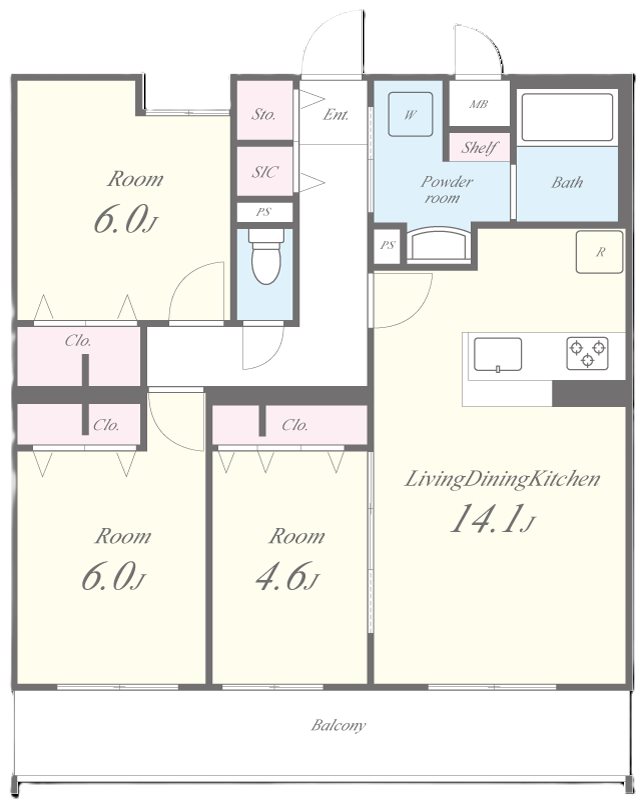 KYOTO HILLS 奥之院 間取り図