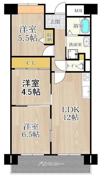 アンドユーイワキ東大阪 間取り図