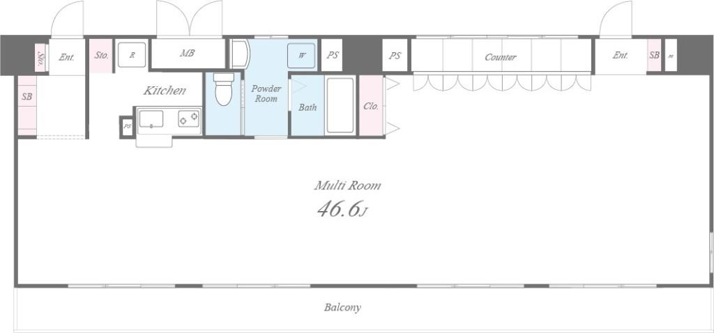 アーバンウェル茨木 1301号室 間取り