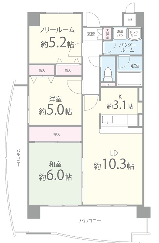 アルブル新石切 間取り図