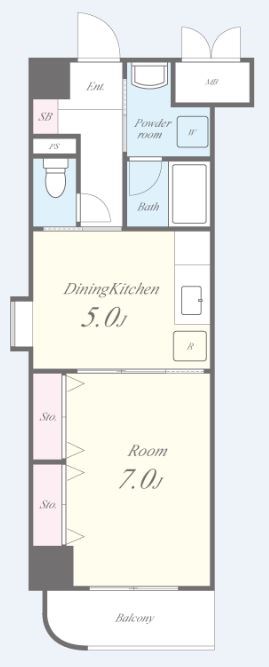 モン・ピエース 4B号室 間取り