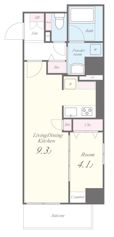 ラフィット松屋町 間取り図