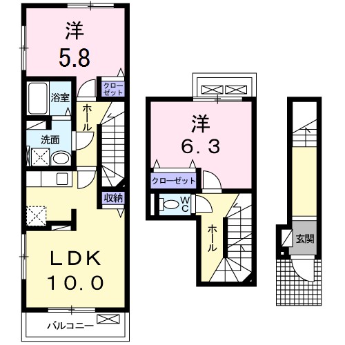 メゾンソレイユ 間取り図