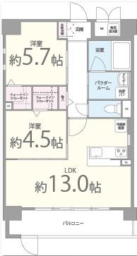 LUO　MAROON(ルオマルーン） 501号室 間取り