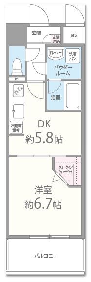カンナビーノ 403号室 間取り