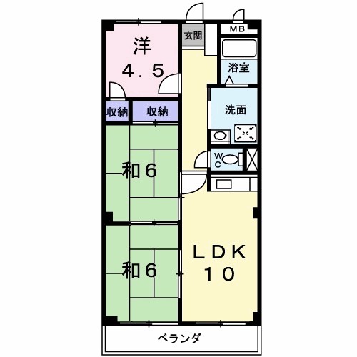 ナカトミサニーハイツ 間取り図