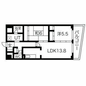 グドゥウェル新石切 間取り図