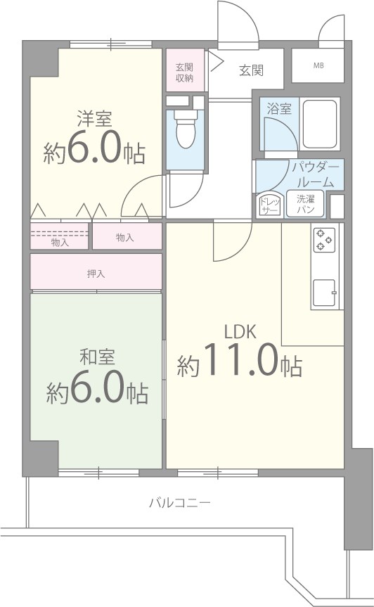 エスポワール恵我之荘 間取り図