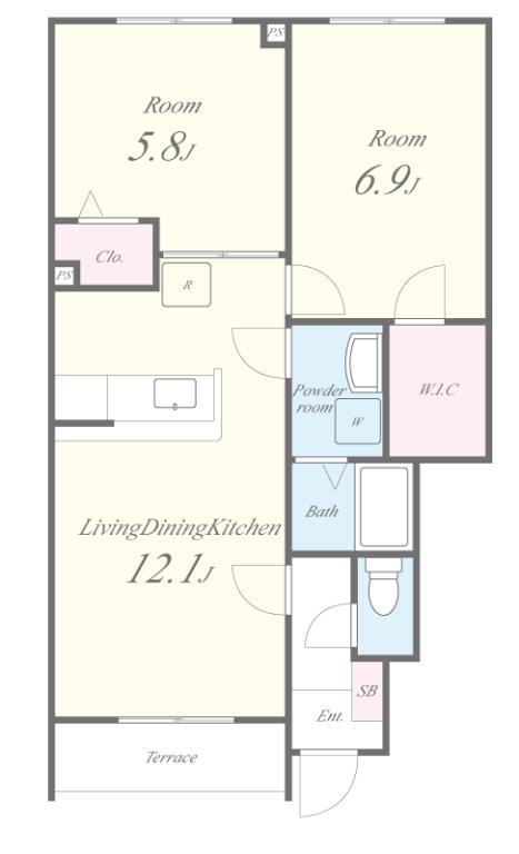 ステラ コート1番館 102号室 間取り