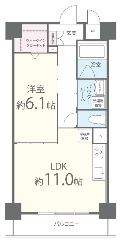 アベニール四天王寺 間取り図