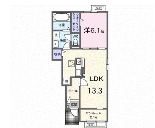 東鴻池町１丁目アパート 間取り図